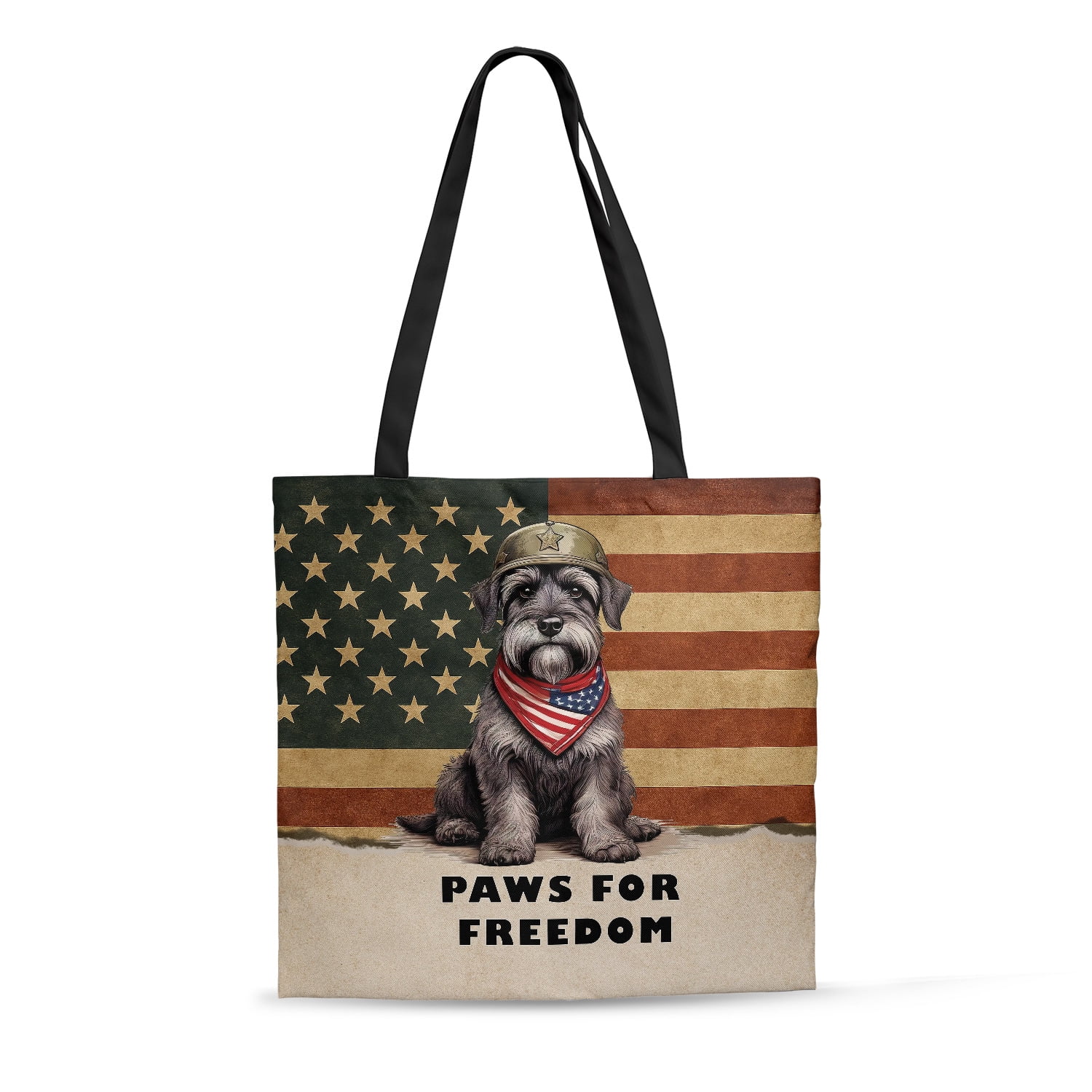Freedom Paws Patriotic Schnauzer Vintage Memorial Day All Over Print 3D ...