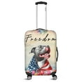 thumbnail image 1 of Freedom Pitbull on Independence Day 4th of July Travel Luggage Cover Terrier Dog Lover Suitcase Dust Protective Decor - 01005, 1 of 5