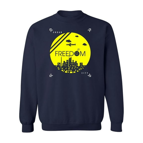 Freedom Quote Design Sweatshirt Men -Image by Shutterstock, Male Medium