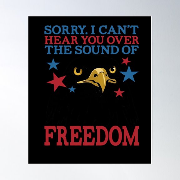 Freedom Quote Eagle Patriotic USA Humor Design, Unframed Canvas
