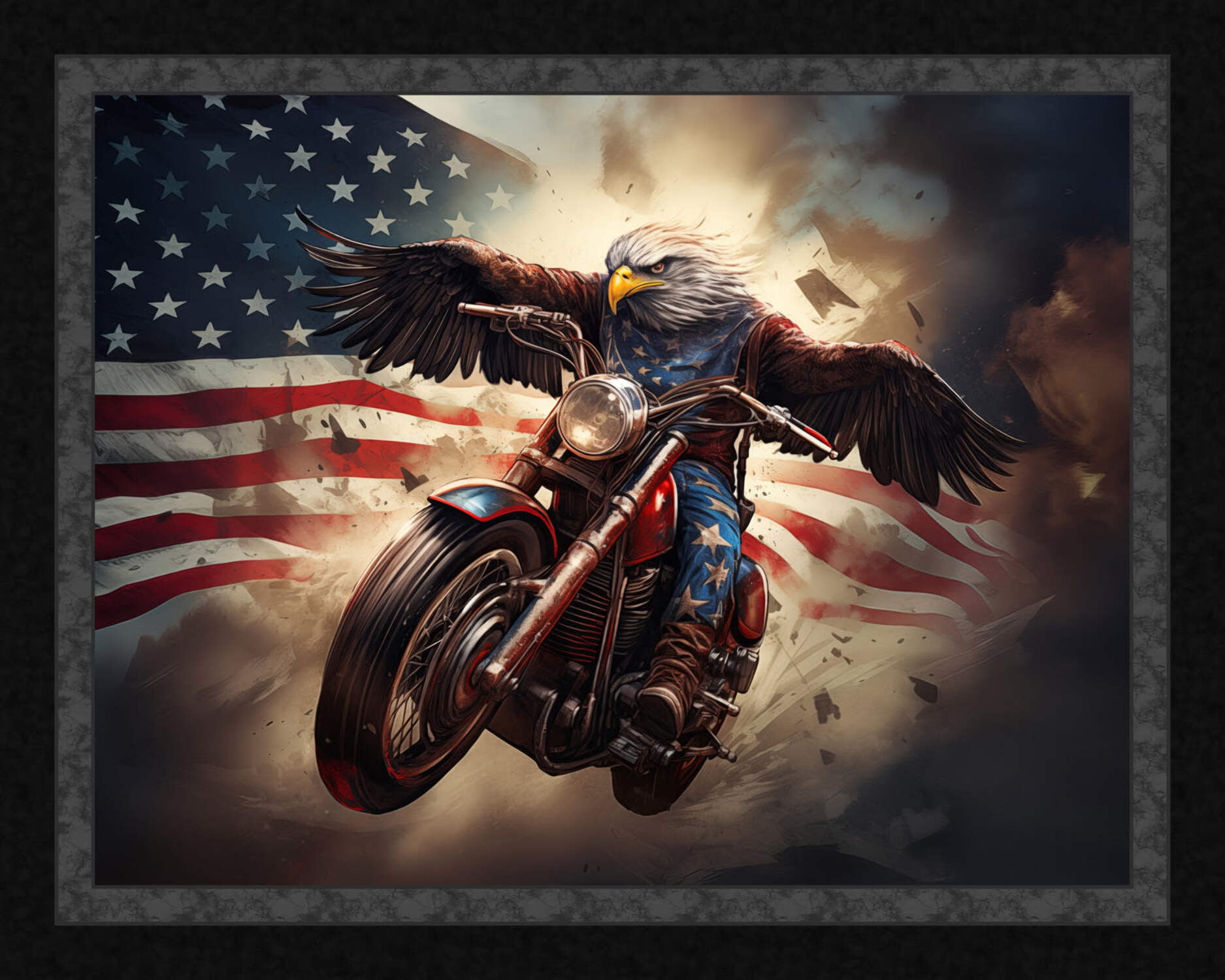 Freedom Rider Panel Cotton Fabric