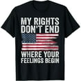 thumbnail image 1 of Freedom Rights Distressed American Flag Unisex Short Sleeve Novelty Graphic T-Shirt, 1 of 6