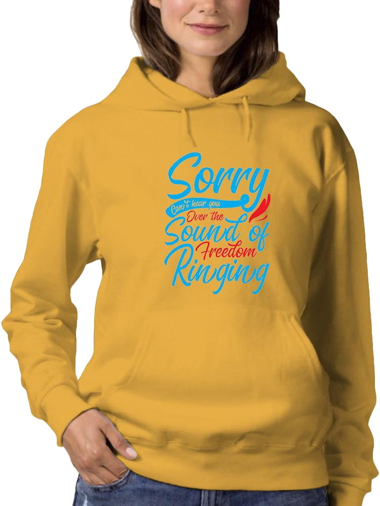 Freedom Ringing Hoodie Women -Image by Shutterstock, Female Large ...