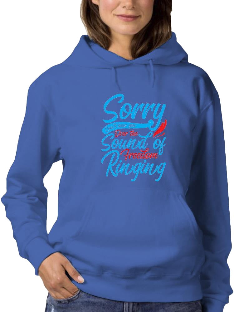 Freedom Ringing Hoodie Women -Image by Shutterstock, Female Medium ...