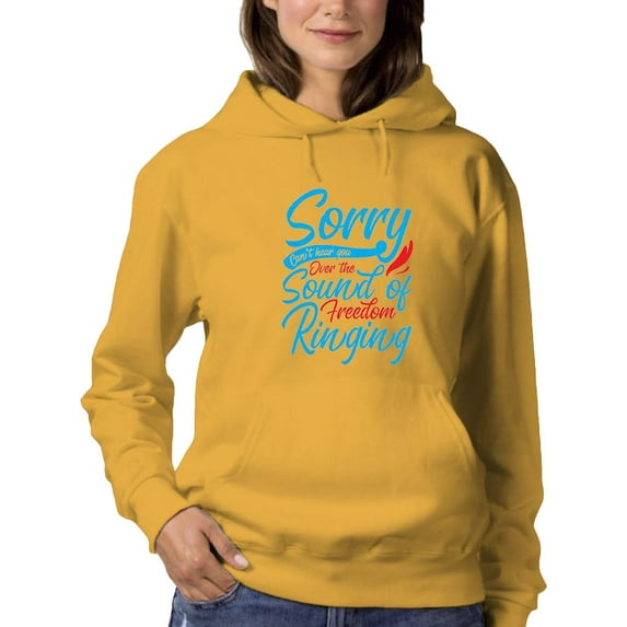 Freedom Ringing Hoodie Women -Image by Shutterstock, Female x-Large
