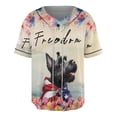 thumbnail image 1 of Freedom Scottish Terrier on Independence Day 4th of July All Over Print 3D Baseball Shirt Scottie Dog Lover Gifts Softball Sport - 01005, 1 of 6