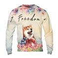 thumbnail image 1 of Freedom Shiba Inu on Independence Day 4th of July All Over Print 3D Sweatshirt Unisex Merch Shibas Dog Lovers Gifts Idea - 01005, 1 of 6