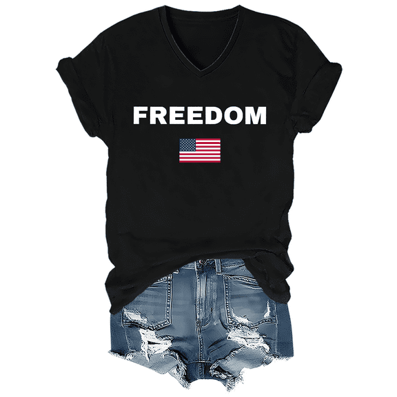 Freedom Shirt Freedom Tshirt For Women Men Pray Shirt Support American Values Tshirt V-Neck