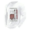 thumbnail image 1 of Freedom Shirts for Men Classic Long Sleeve Patriotic Graphic Tee Breathable Sports Athletic Basic Top Casual Comfort Fit Daily Wear, 1 of 3