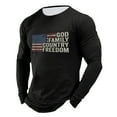 thumbnail image 1 of Freedom Shirts for Men Classic Long Sleeve Patriotic Graphic Tee Breathable Sports Athletic Basic Top Casual Versatile Daily Wear, 1 of 3