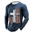 thumbnail image 1 of Freedom Shirts for Men Oversized Crew Neck Long Sleeve Tunic Tops Tees Sports Athletic Outdoor Activities Casual Loose Fit Daily Wear, 1 of 3