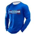 thumbnail image 1 of Freedom Shirts for Men Oversized Crew Neck Long Sleeve Tunic Tops Tees Sports Athletic Outdoor Activities Casual Versatile Daily Wear, 1 of 3