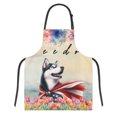 thumbnail image 1 of Freedom Siberian Husky on Independence Day 4th of July Apron Husky Dog Lover Gifts for Cooking Grilling Baking Painting Gardening - 01005, 1 of 5