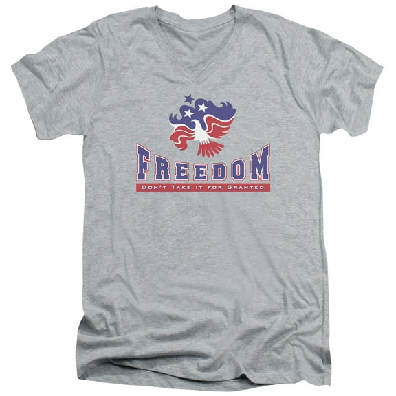 - Freedom - Slim Fit V Neck Shirt - X-Large
