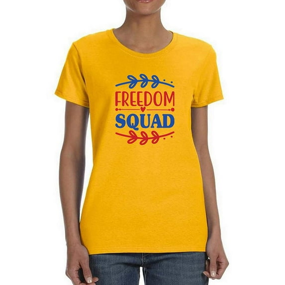 Freedom Squad W Garland T-Shirt Women -Image by Shutterstock, Female 3X-Large