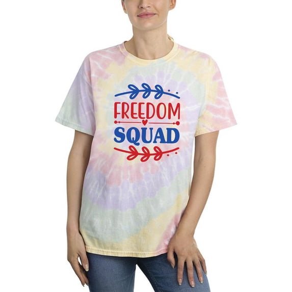 Freedom Squad W Garland Tie Dye Spiral Women -Image by Shutterstock, Female Medium