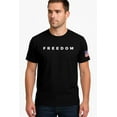 thumbnail image 1 of Freedom T-Shirt, Cotton, American Flag Design, Short Sleeve Crew Neck, Casual Wear, 1 of 3