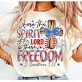 thumbnail image 1 of Freedom T-Shirt, Red White Blue USA Shirt, Patriotic Independence Day Top, 4th of July Outfit, Memorial Day Celebration Tee, 1 of 5