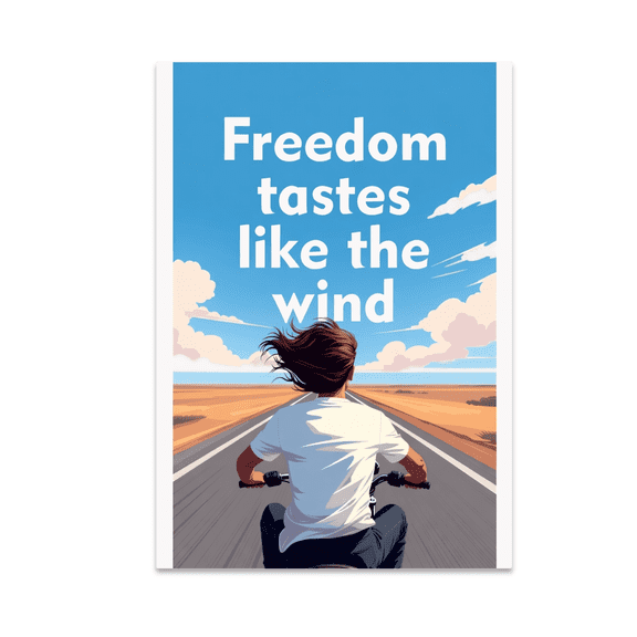 Freedom Tastes Like the Wind - Adventure Travel Enthusiast - 13x19 Poster Print