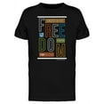 thumbnail image 1 of Freedom Urban Typography T-Shirt Men -Image by Shutterstock, Male Large, 1 of 2