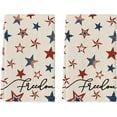 thumbnail image 1 of Freedom Wood America Stars Patriotic 4th of July Kitchen Towels Dish Towels, 18x26 Inch Seasonal Summer Decoration Hand Towels Set of 2, 1 of 6