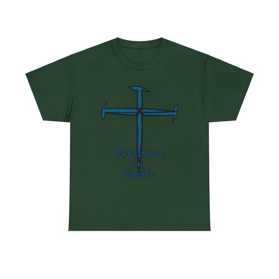 Freedom in Faith, Custom Hand Drawn Christian Art, Jesus Lives Loves You.