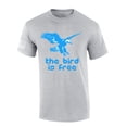 thumbnail image 1 of Freedom of Speech The Bird Is Free Elon Mens Short Sleeve T-shirt Graphic Tee-Sports Grey-xxxl, 1 of 4