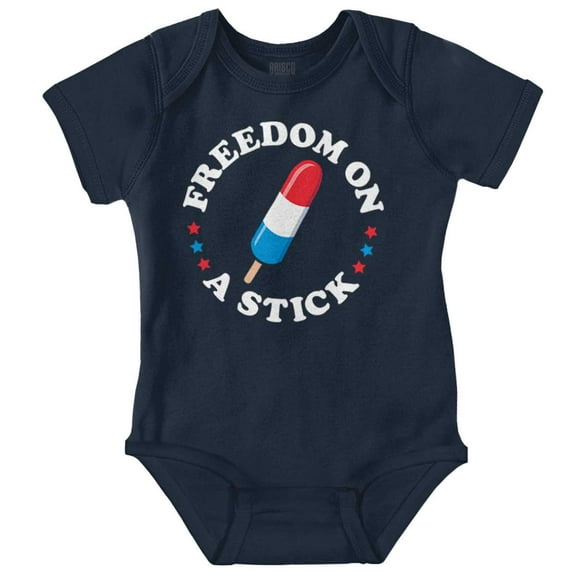 Freedom on a Stick Patriotic Food Bodysuit Jumper Girls Infant Baby Brisco Brands NB