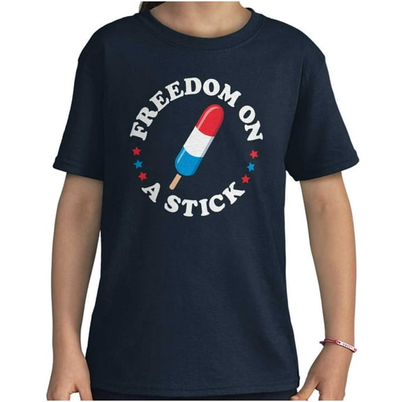 Freedom on a Stick Patriotic Food Girls Kids T Shirt Tees Teen Brisco Brands X