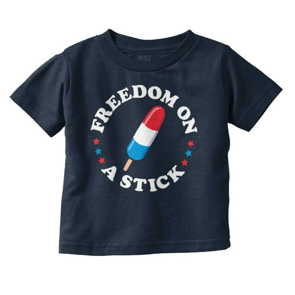 Freedom on a Stick Patriotic Food Youth T Shirt Tee Girls Infant Toddler Brisco Brands 6M