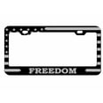 thumbnail image 1 of Freedom with American Flag Style License Plate Frame/Car Accessories License Plate Covers & Frames (Black/Silver), 1 of 6