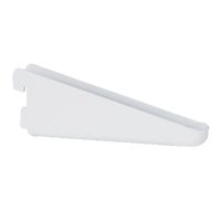 White Heavy-Duty Steel 6.5-Inch Twin-Track Shelving Bracket
