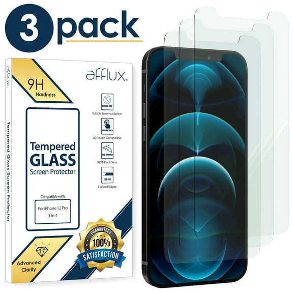 FreedomTech (3 Pack) Tempered Glass Screen Protector For iPhone 12 / 12 Pro, iPhone 11, iPhone XR (10R) - Case Friendly, Easy Install, No Bubbles, Clear, Glass Film Cover, In Retail Box (6.1" Inch)