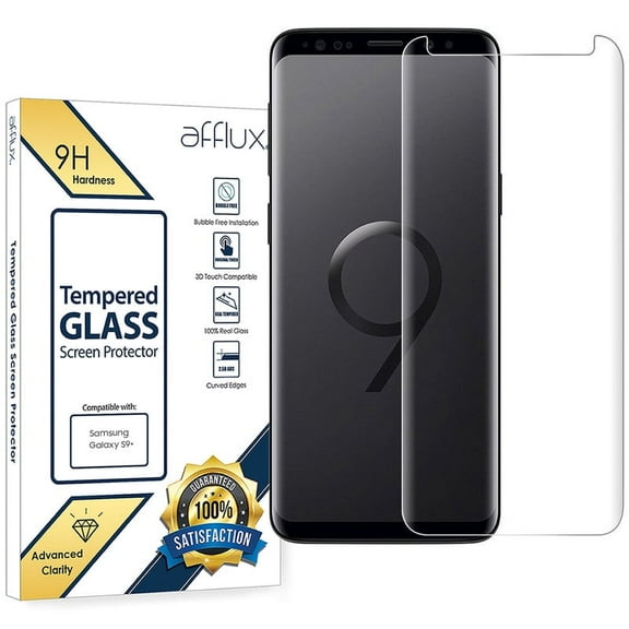 Freedomtech Full Cover Tempered Glass Screen Protector for Samsung Galaxy S9 Plus (1-Pack, Clear)
