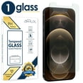thumbnail image 1 of Freedomtech Tempered Glass Screen Protector Compatible with iPhone 12 Pro Max Self-Adhere Bubble-Free Clear Oleophobic Coating 9H Hardness For Apple iPhone 12 Pro Max (1-Pack), 1 of 3