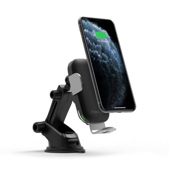 Freedy EA1302BK Freedy15W Fast Wireless Car Charger with Automatic Smartphone Mount Holder, Black
