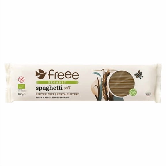 Freee Gluten Free Organic Brown Rice Spaghetti 400g, British Import (Pack of 3)