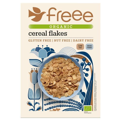 Freee Gluten Free Organic Cereal Flakes 375g, British Import (Pack of 3)