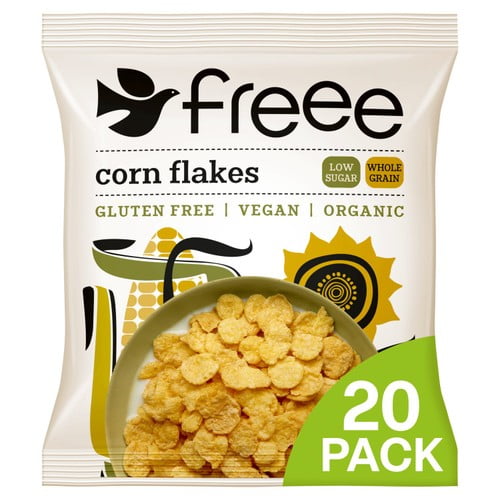 Freee Gluten Free Organic Corn Flakes- 20 Sachet Pack 20 x 30g, British Import (Pack of 3)