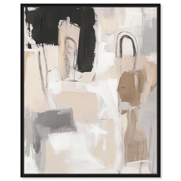 Freeform Movement II Canvas Contemporary Paint by Art Remedy, Black Frame, 36 x 45