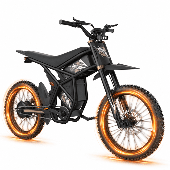 RidingTimes GT73 PRO Electric Dirt Bike for Adults, 30+MPH 3000W, 25" Fat Tire All Terrain for Mountains, 48V 18.2Ah Battery, UL2849
