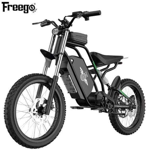 Freego Nova 3 Mid-Drive Electric Bike,3000W Peak Motor,60V 25Ah Battery,17" Tires,40 MPH,Off-Road E-Bike