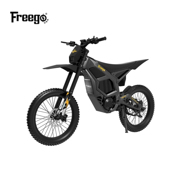 Freego Nova 5 Mountain Electric Bike for Adults, 8000W Peak Mid-Drive Dual Motor, All-Terrain, 72V 40Ah, 53MPH, 19” F / 18” R, Full Suspension, UL2849