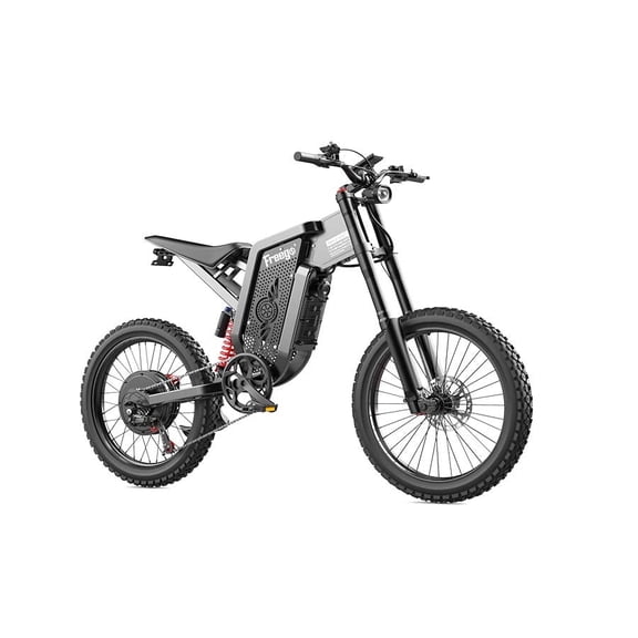 Freego X2 PRO Electric Dirt Bike - 6000W Peak, 60V/30Ah Battery, 56 Mile Range, 28 MPH Eco / 50 MPH Sport, Single Speed, Hydraulic Disc Brakes, 4-Piston, High-strength Steel, 6H Charging