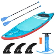 Freein 14' Team Inflatable Stand Up Paddle Board SUP - 14'x60"x6", 860 lbs Max Load, Oversized Multi-Person Design with Complete Accessory Kit