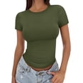 thumbnail image 1 of Freejoy Womens Basic T Shirts Summer Short Sleeve Slim Fit Tee Cute Gym Workout Clothes, 1 of 5