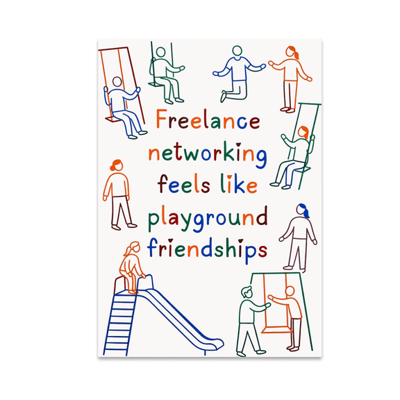 Freelance Networking Playground Art - Freelancers - 13x19 Poster Print