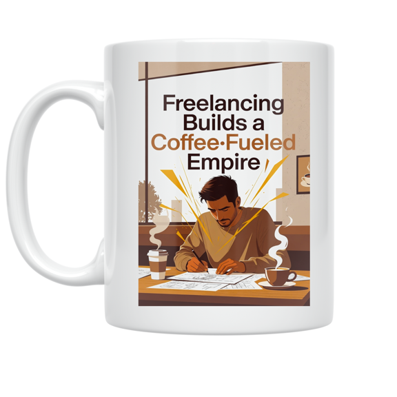Freelancing Builds a Coffee-Fueled Empire - Freelancer Enthusiast - 11 oz Ceramic Coffee Mug