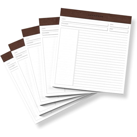 Freeleaf Square One Annotation Ruled Pads  Set of 5 Square-Format Notepads (50 Sheets Each), Left-Margin Annotation Ruled, 100 gsm Premium Paper