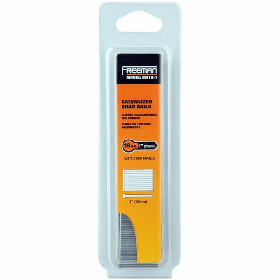 Freeman BN18-1 18-Gauge Glue Collated Brad Nails, (1000 Count)